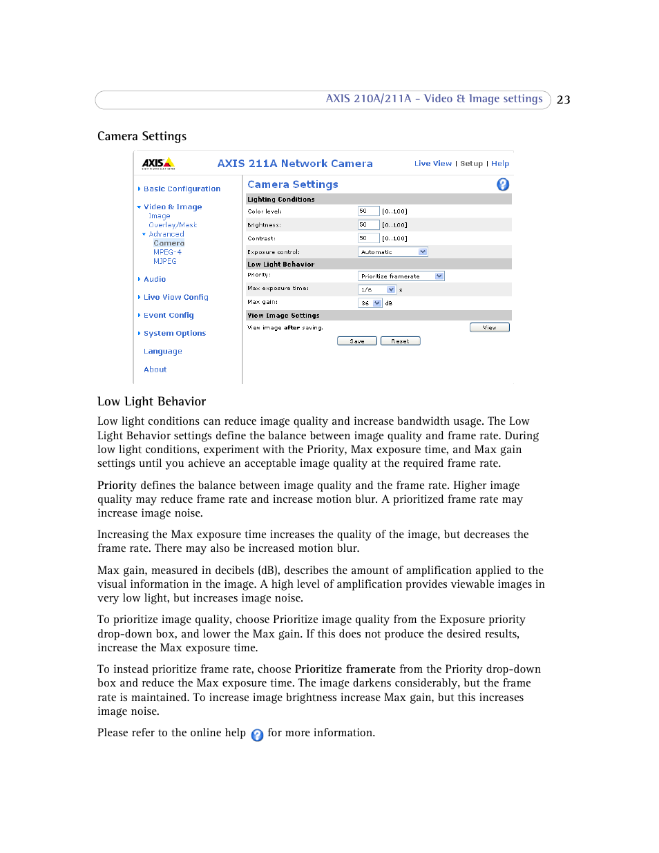 Axis Communications Axis 211A User Manual | Page 23 / 76