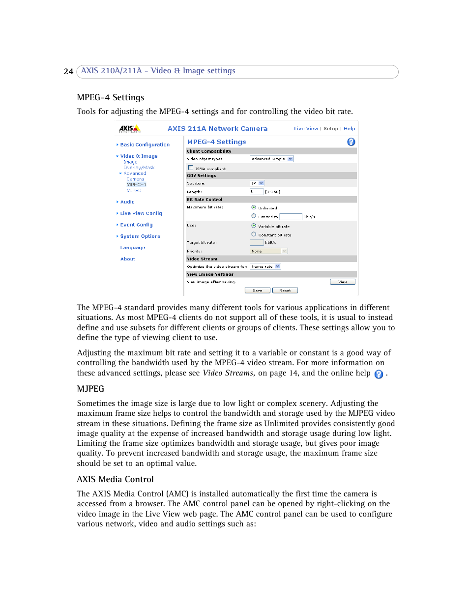 Axis Communications Axis 211A User Manual | Page 24 / 76