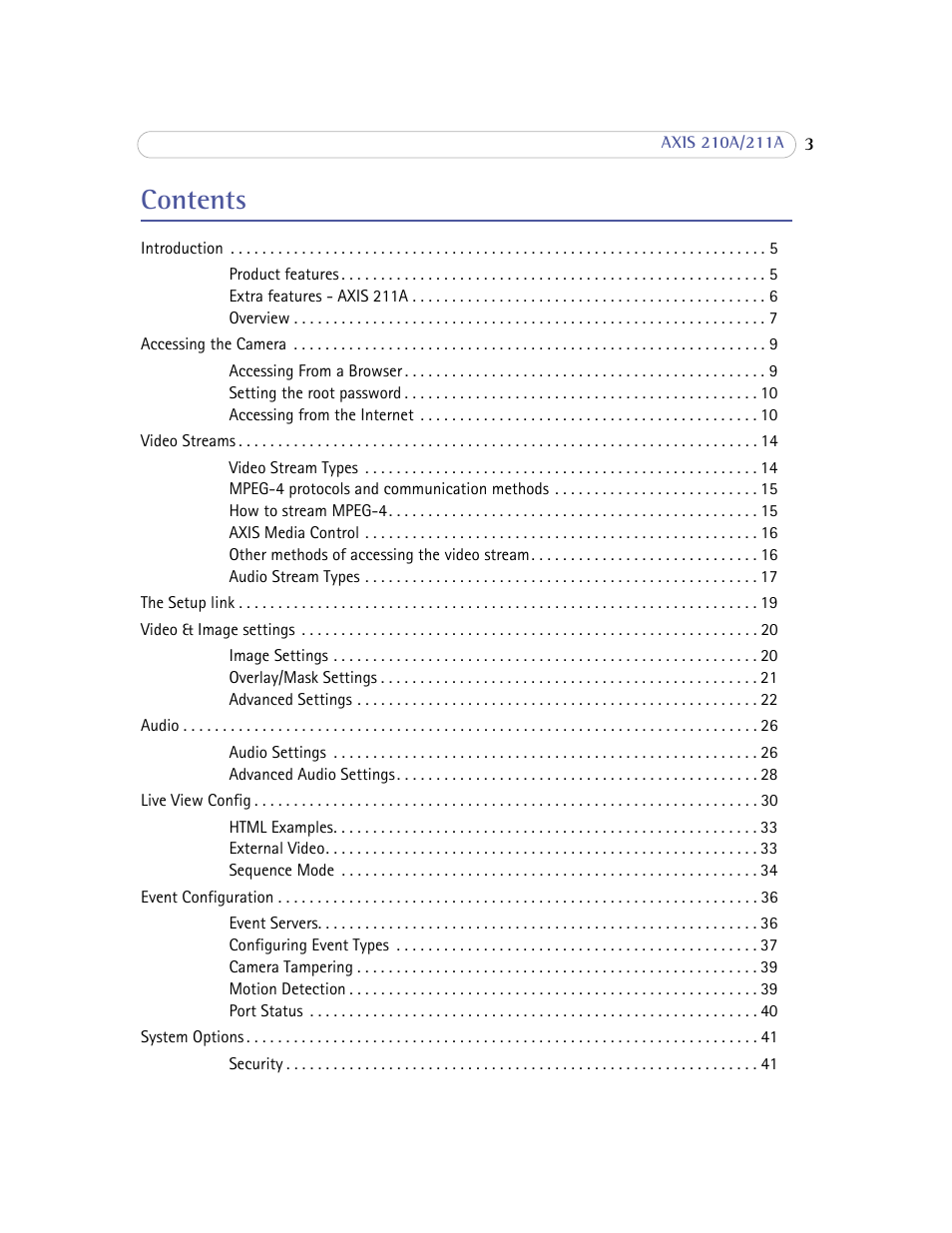 Axis Communications Axis 211A User Manual | Page 3 / 76