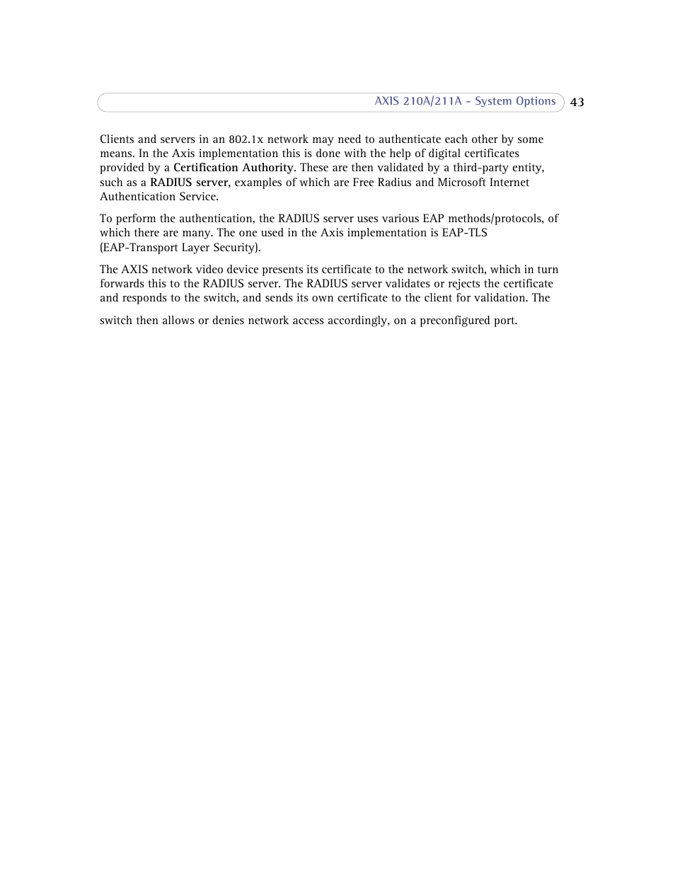 Axis Communications Axis 211A User Manual | Page 43 / 76