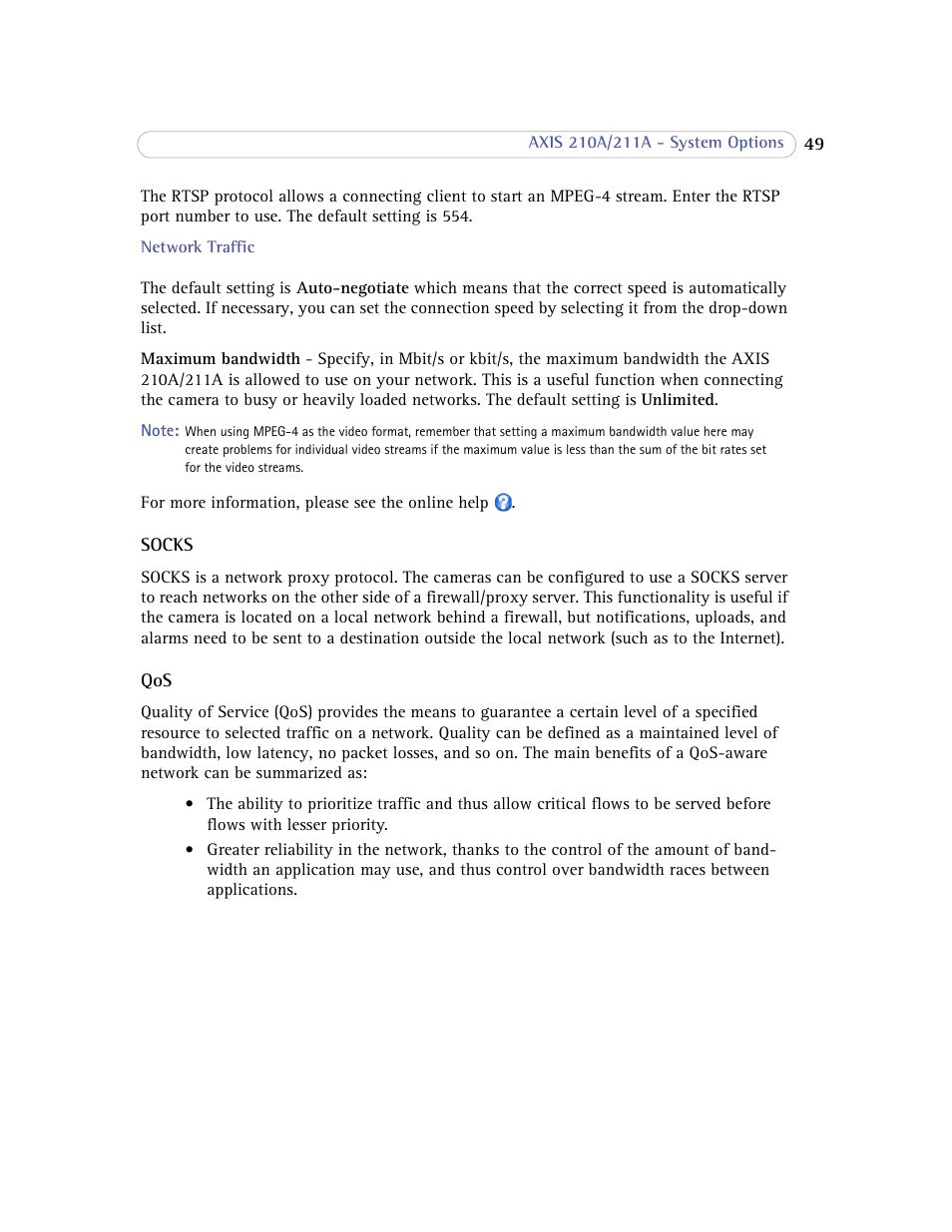 Axis Communications Axis 211A User Manual | Page 49 / 76
