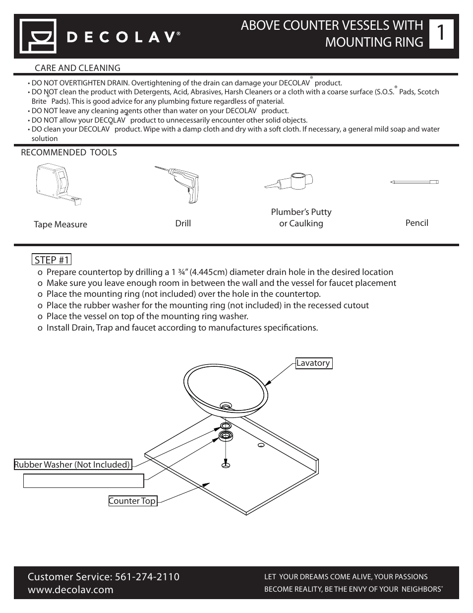 Decolav 1139T User Manual | 4 pages