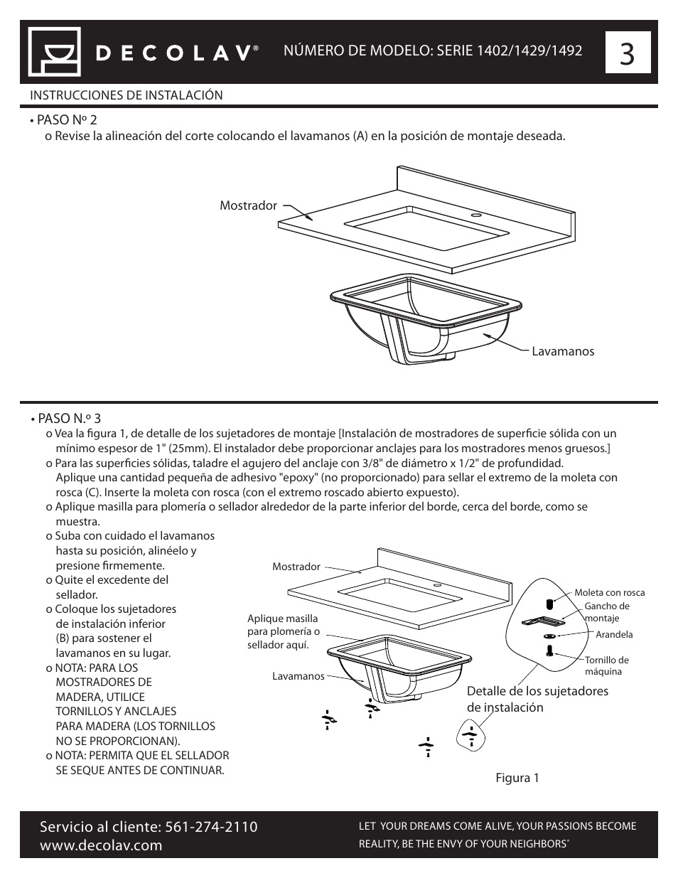 Decolav 1402 User Manual | Page 7 / 12