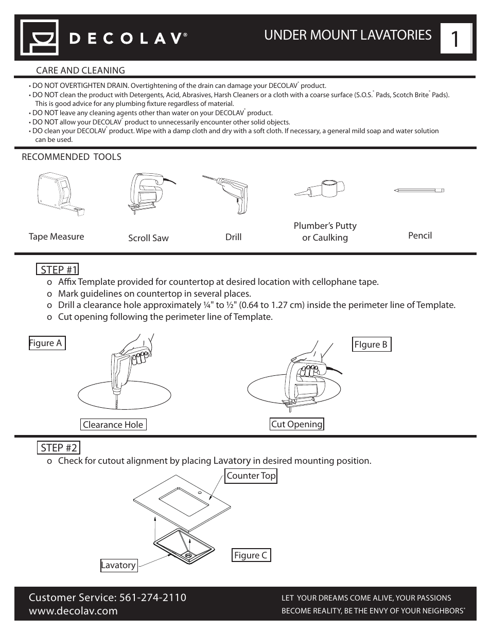 Decolav 1482 User Manual | 2 pages
