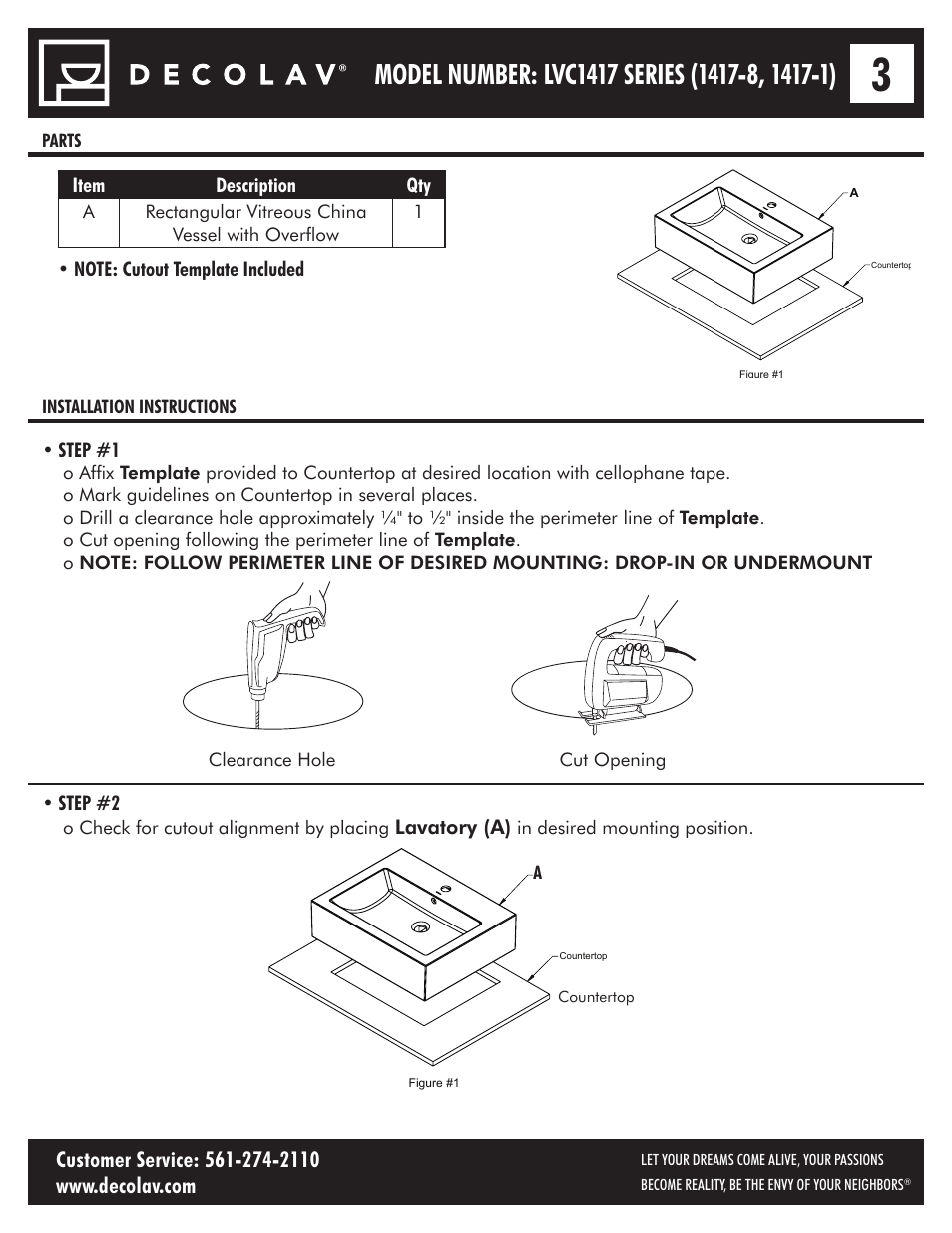 Decolav 1417-8 User Manual | Page 3 / 15