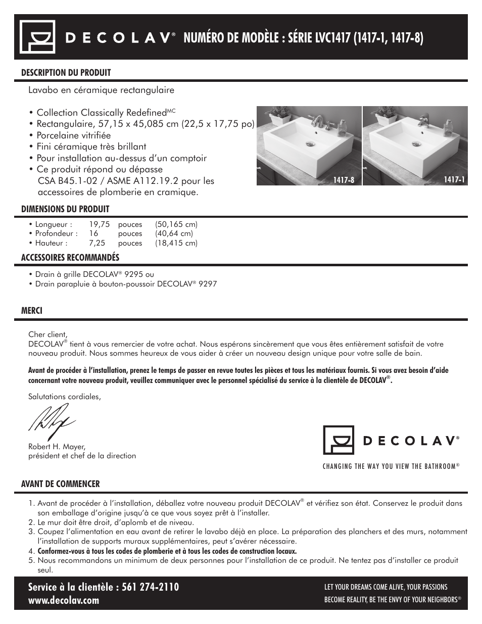 1417_fr_041910 | Decolav 1417-8 User Manual | Page 6 / 15