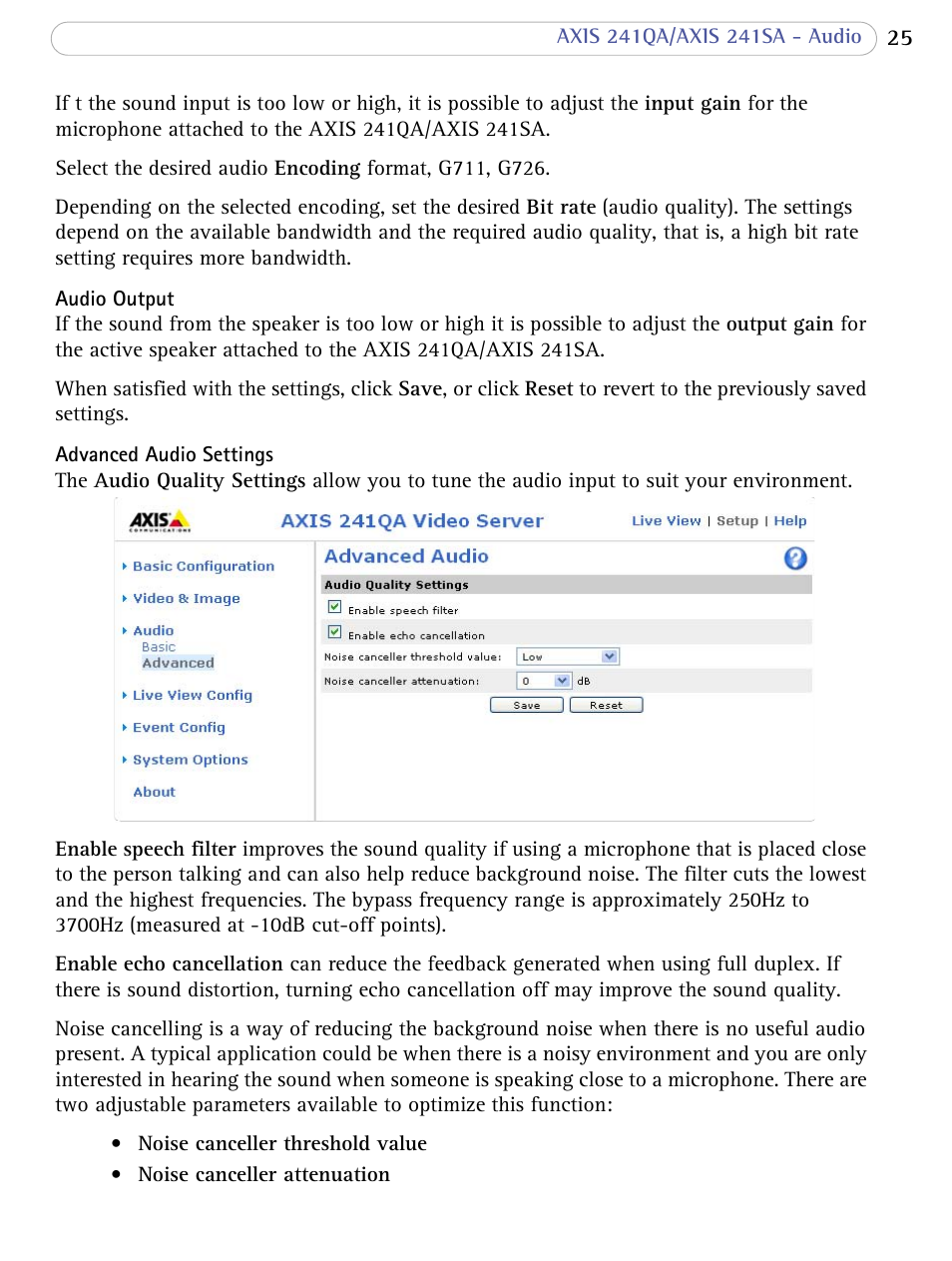 Axis Communications Video Server AXIS 241SA User Manual | Page 25 / 83