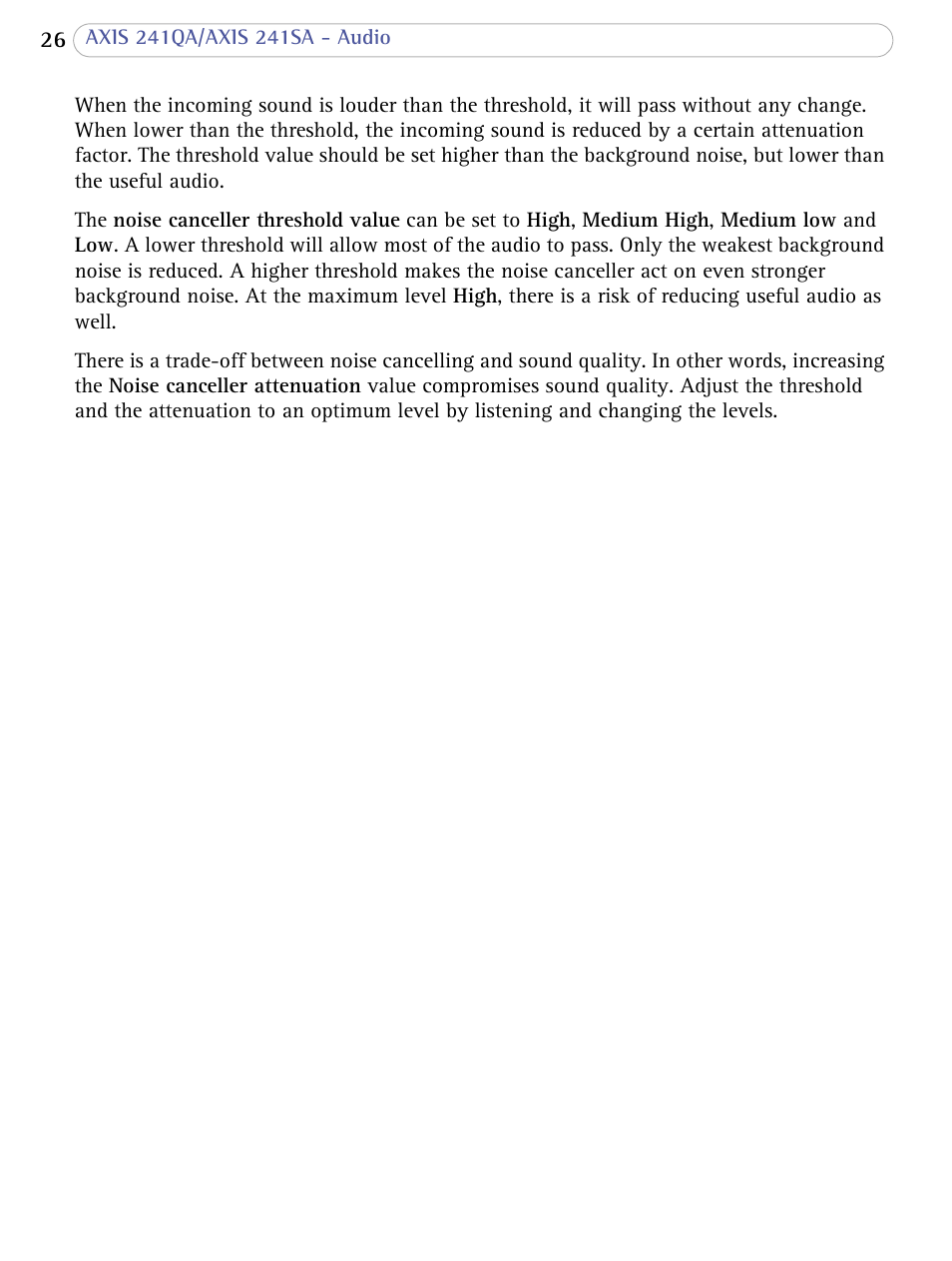 Axis Communications Video Server AXIS 241SA User Manual | Page 26 / 83