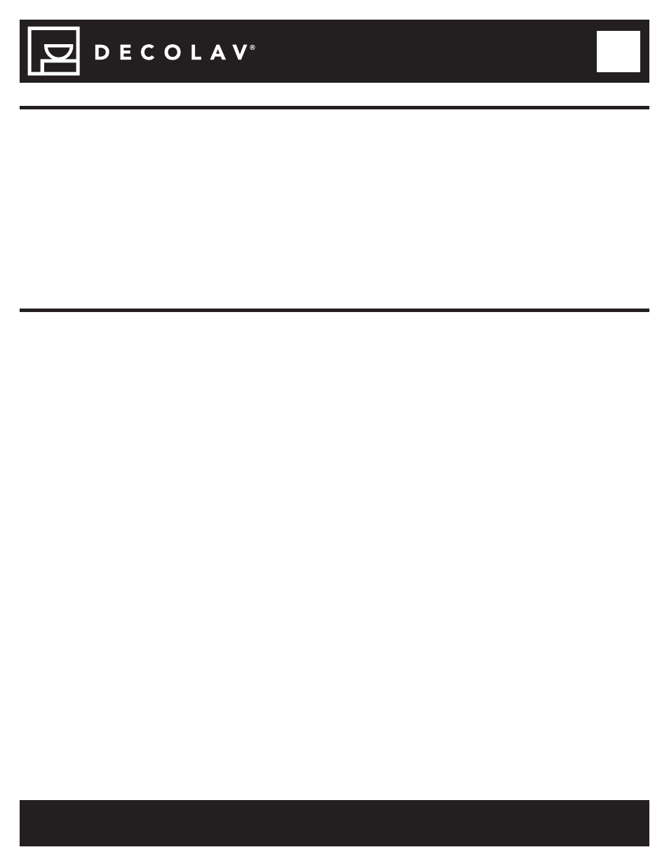 Model number: 1419 series, Care and cleaning full lifetime warranty | Decolav 1419 User Manual | Page 6 / 6