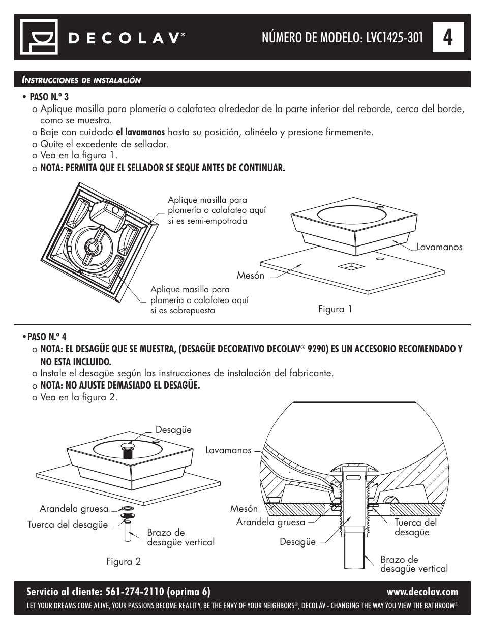 Decolav 1425 User Manual | Page 14 / 16