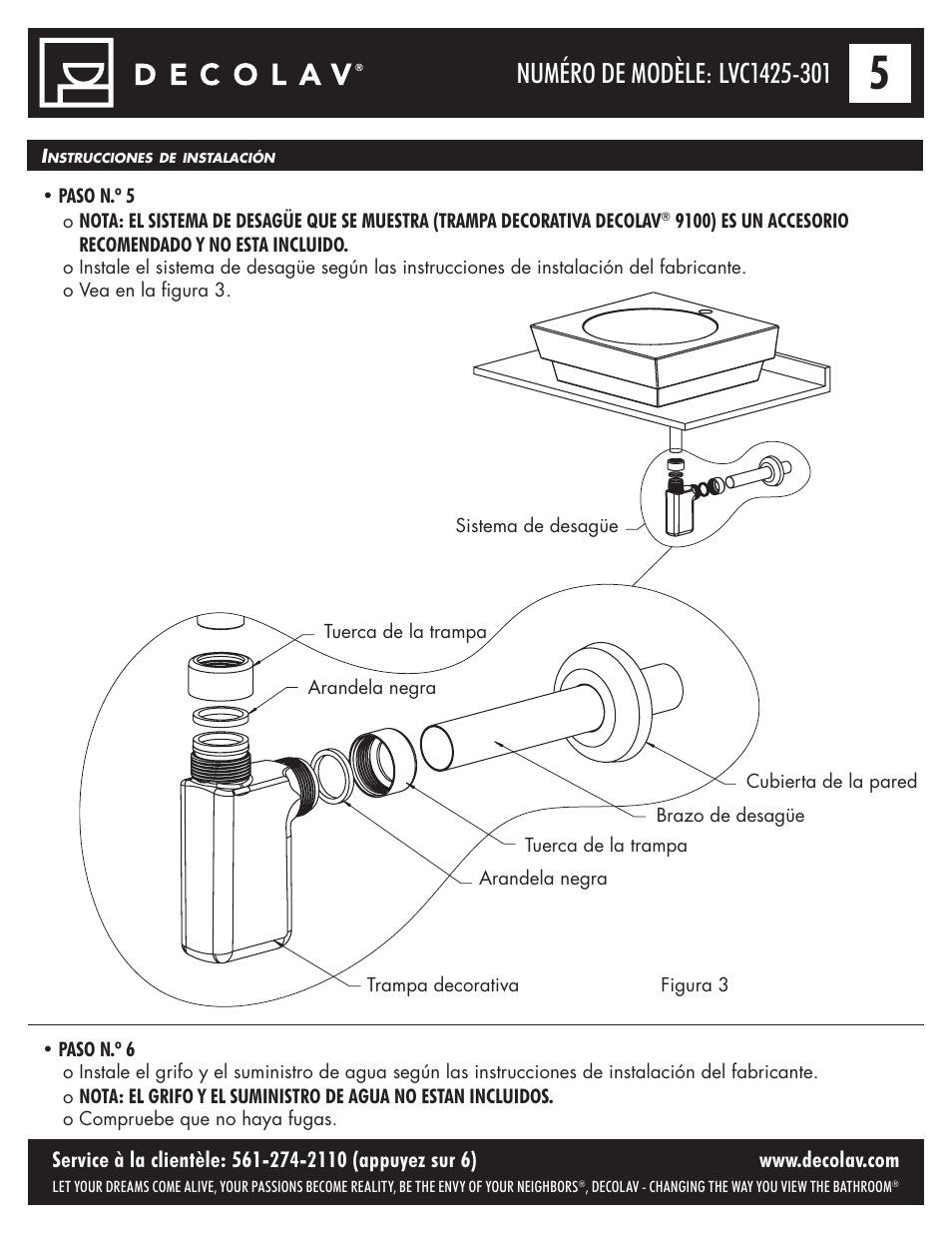 Decolav 1425 User Manual | Page 9 / 16