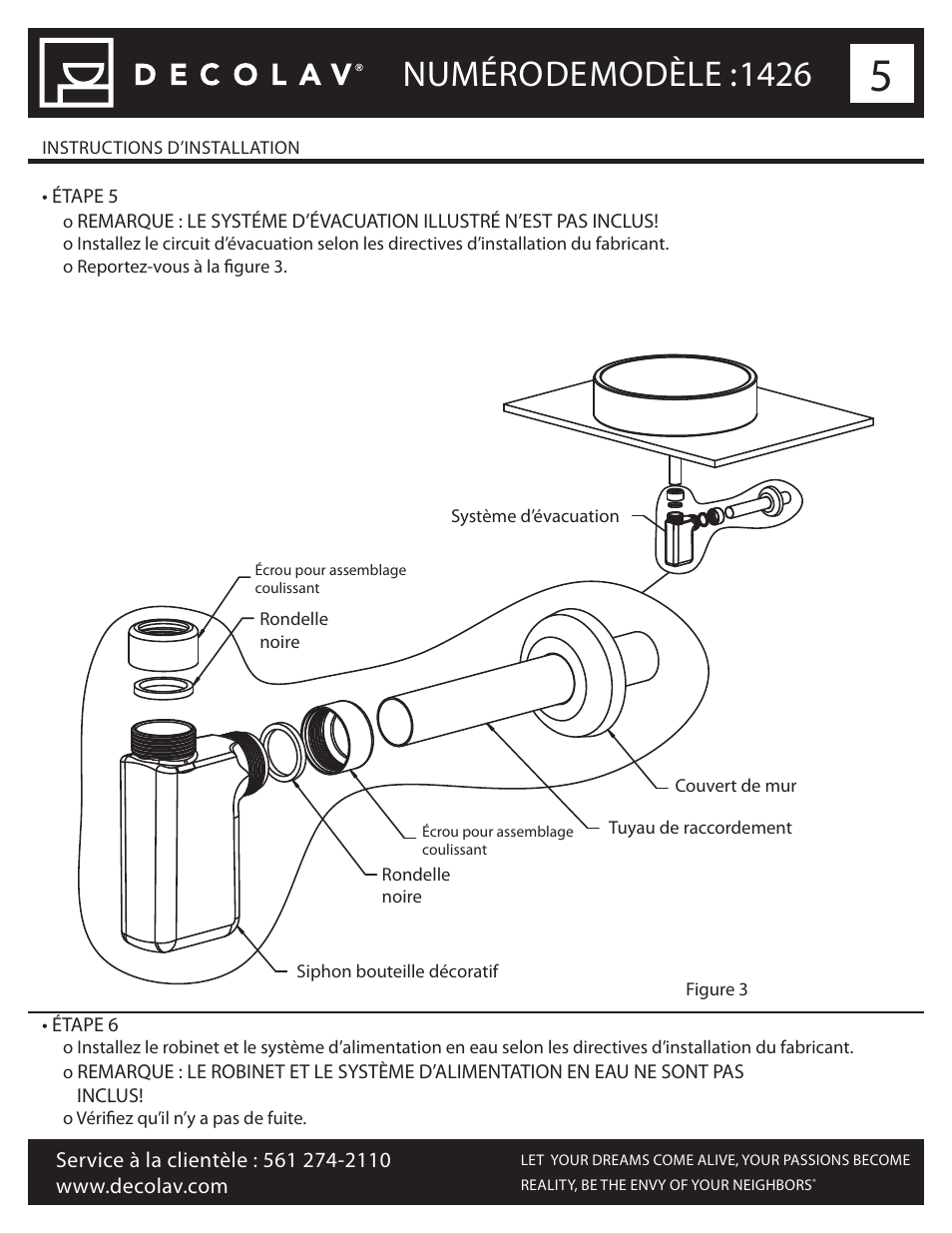 Numéro de modèle : 1426 | Decolav 1426 User Manual | Page 11 / 18