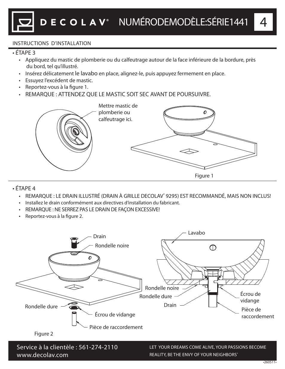 Numéro de modèle : série 1441 | Decolav 1441 User Manual | Page 10 / 18