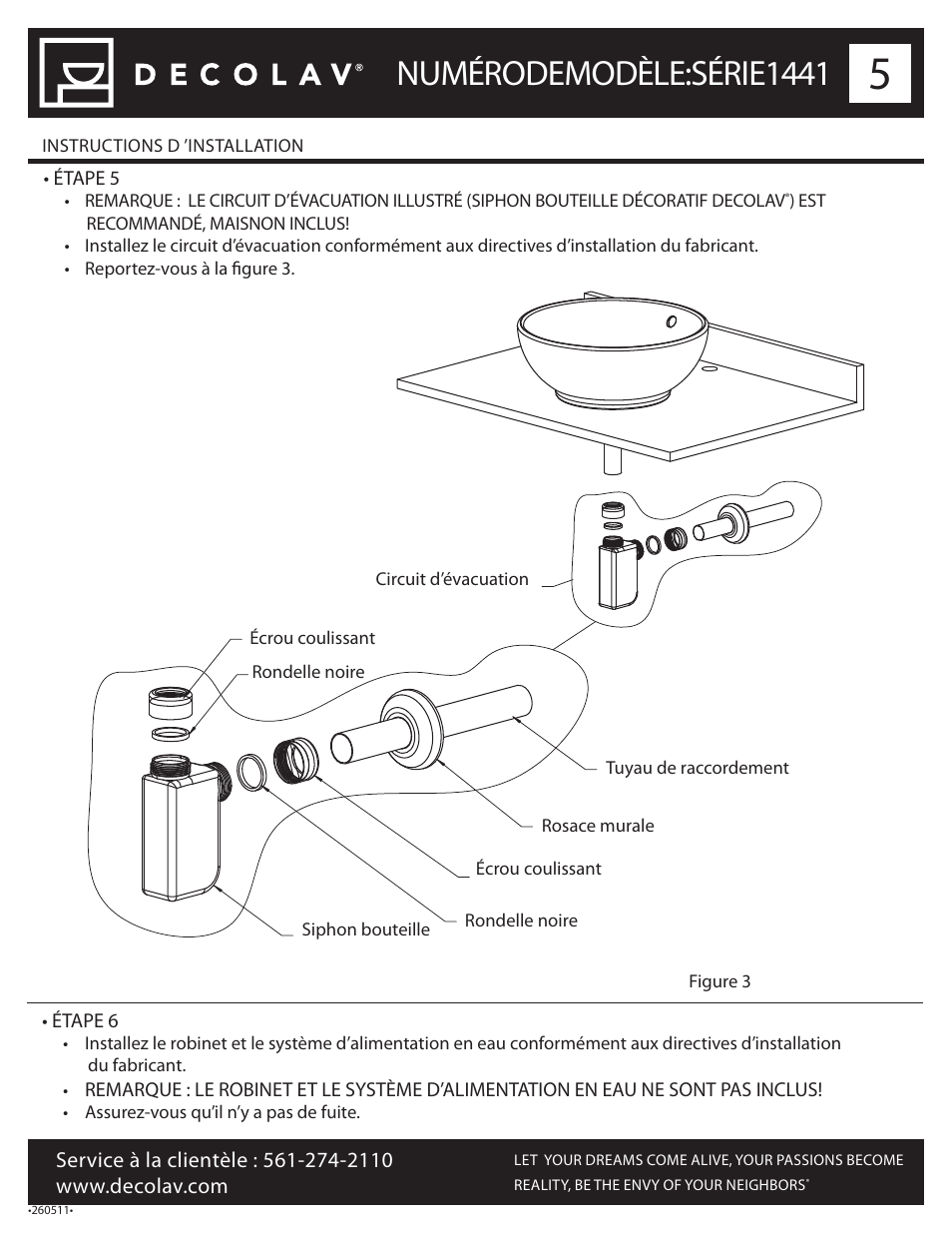 Numéro de modèle : série 1441 | Decolav 1441 User Manual | Page 11 / 18