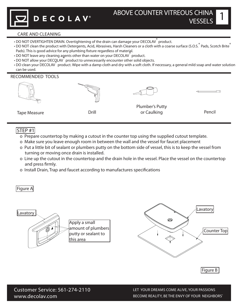 Decolav 1481 User Manual | 2 pages