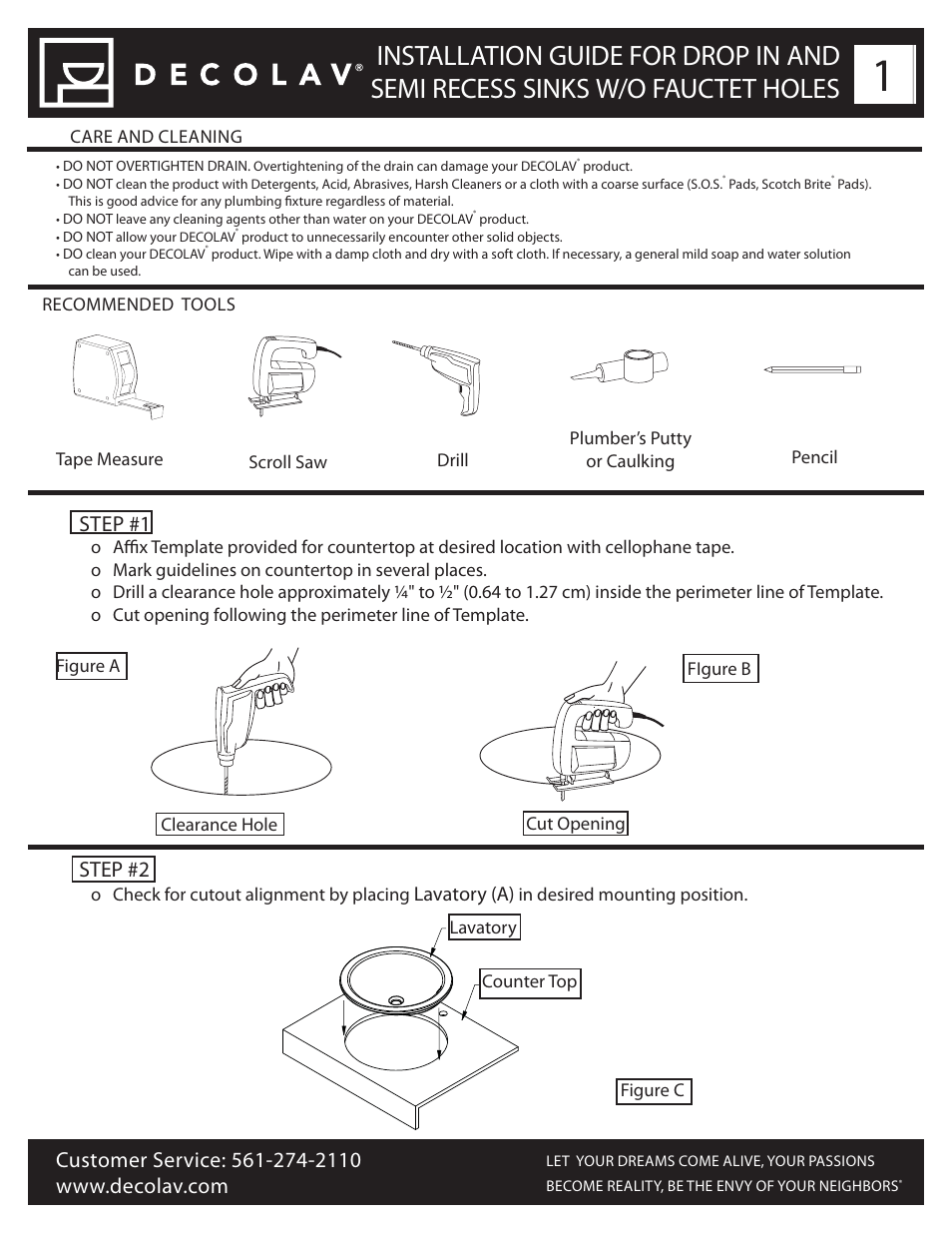 Decolav 1457 User Manual | 2 pages