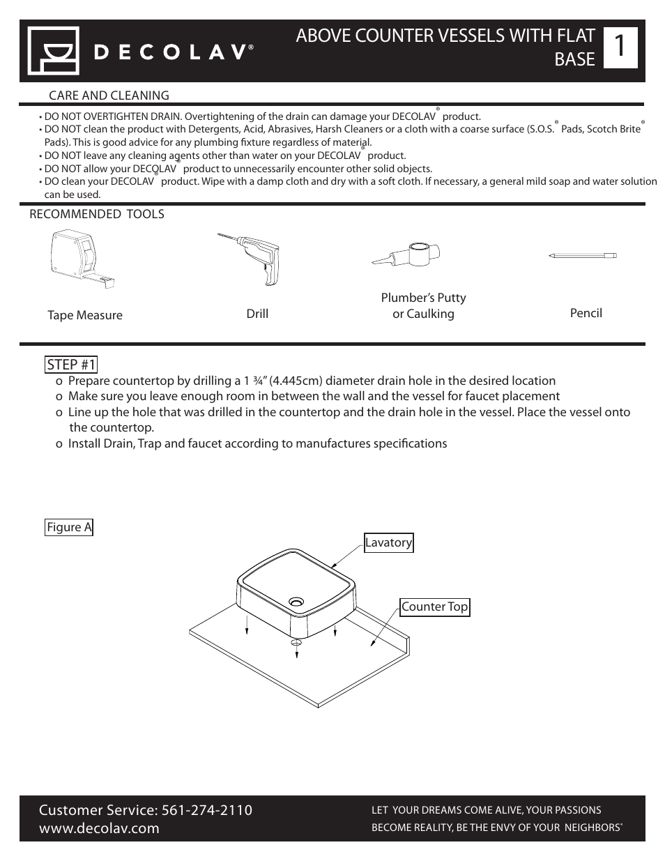 Decolav 2806 User Manual | 2 pages