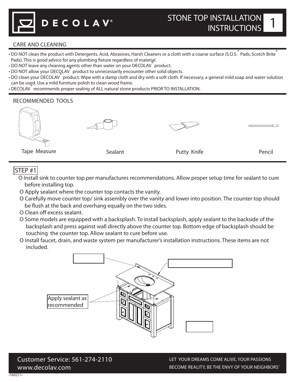 Decolav 1681 User Manual | 2 pages