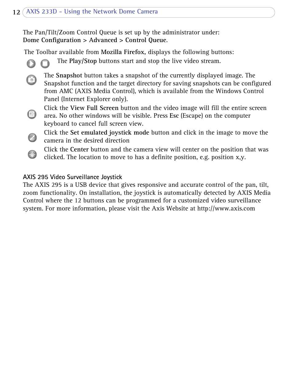 Axis Communications AXIS 233D User Manual | Page 12 / 69