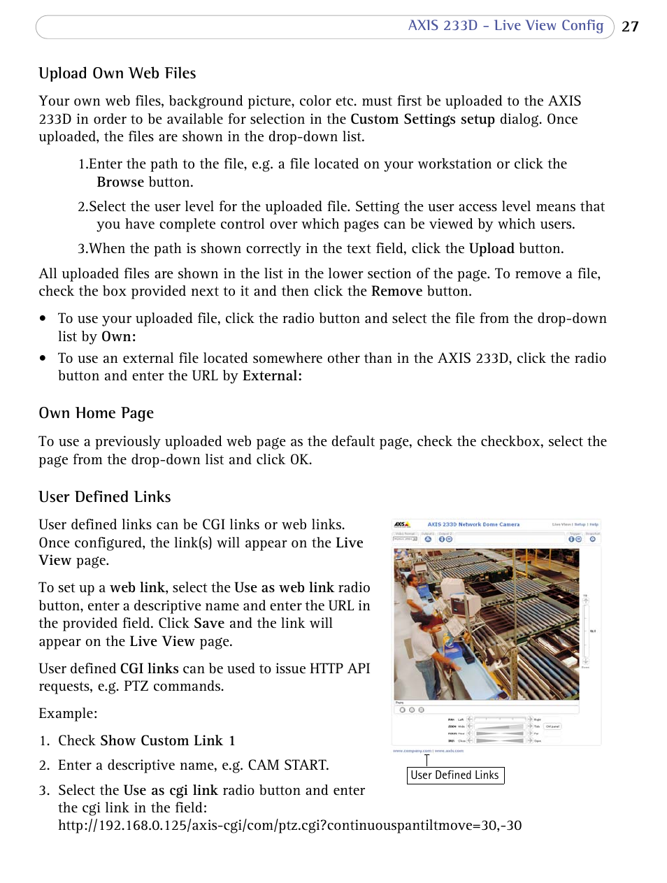 Axis Communications AXIS 233D User Manual | Page 27 / 69