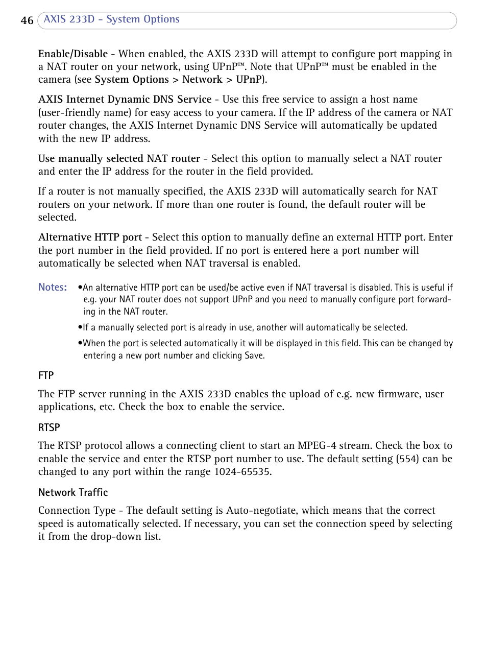 Axis Communications AXIS 233D User Manual | Page 46 / 69