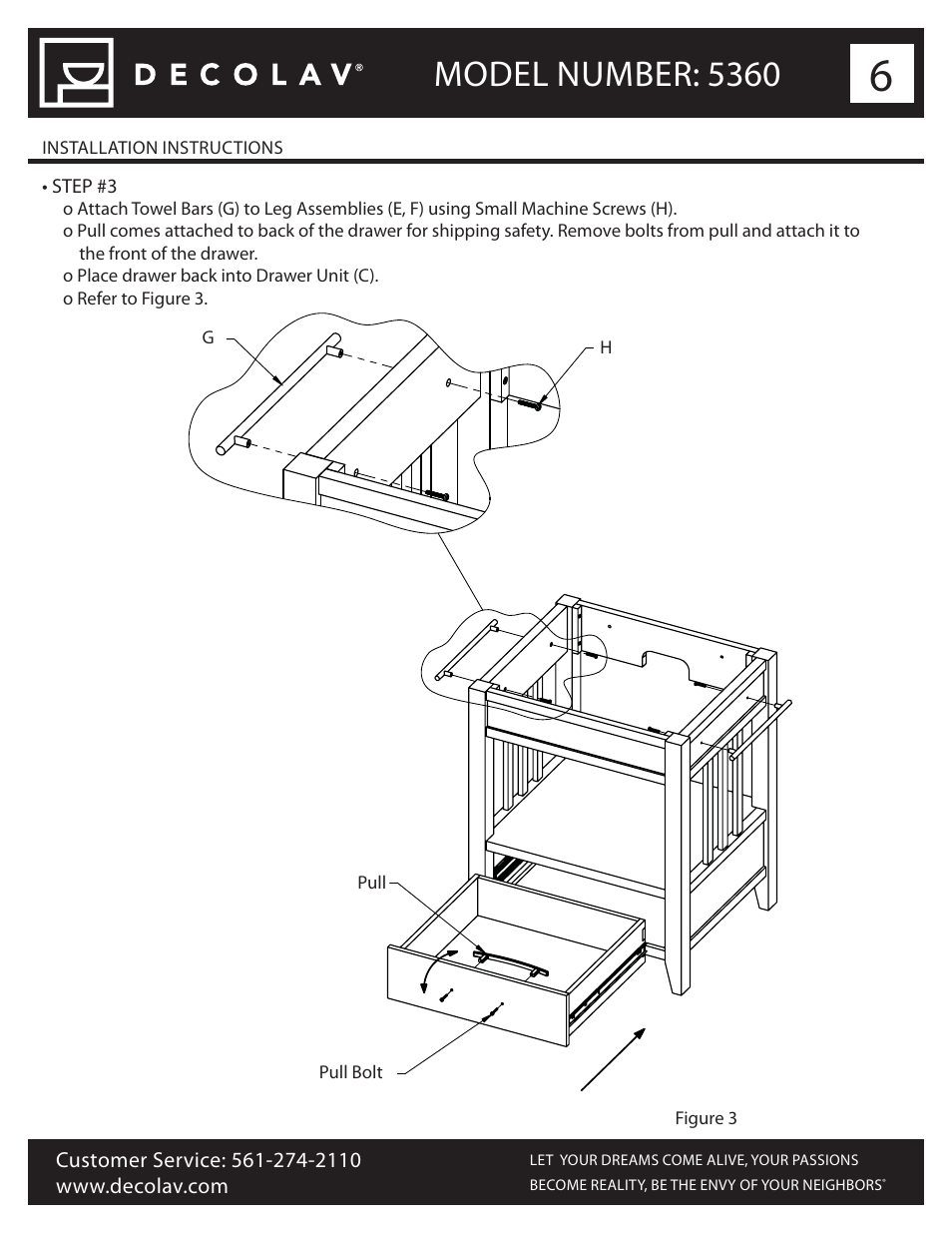 Model number: 5360 | Decolav 5360 User Manual | Page 6 / 10