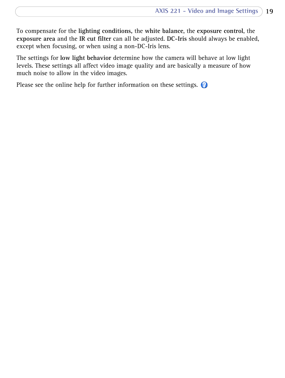Axis Communications 221 User Manual | Page 19 / 62