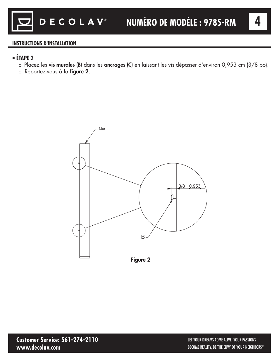 Numéro de modèle : 9785-rm | Decolav 9785 User Manual | Page 11 / 21