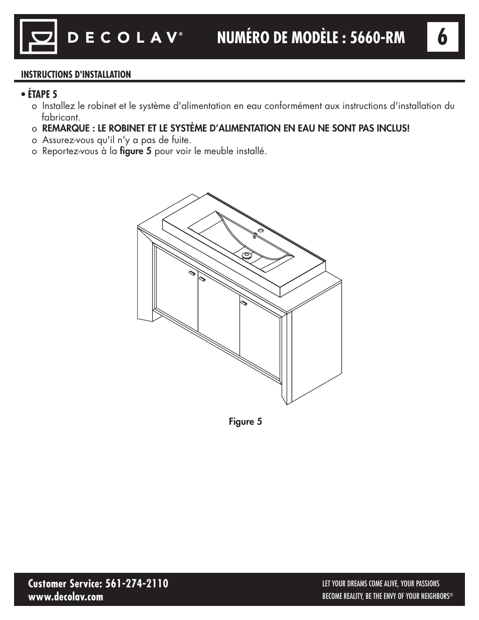 Numéro de modèle : 5660-rm | Decolav 5660 User Manual | Page 13 / 21