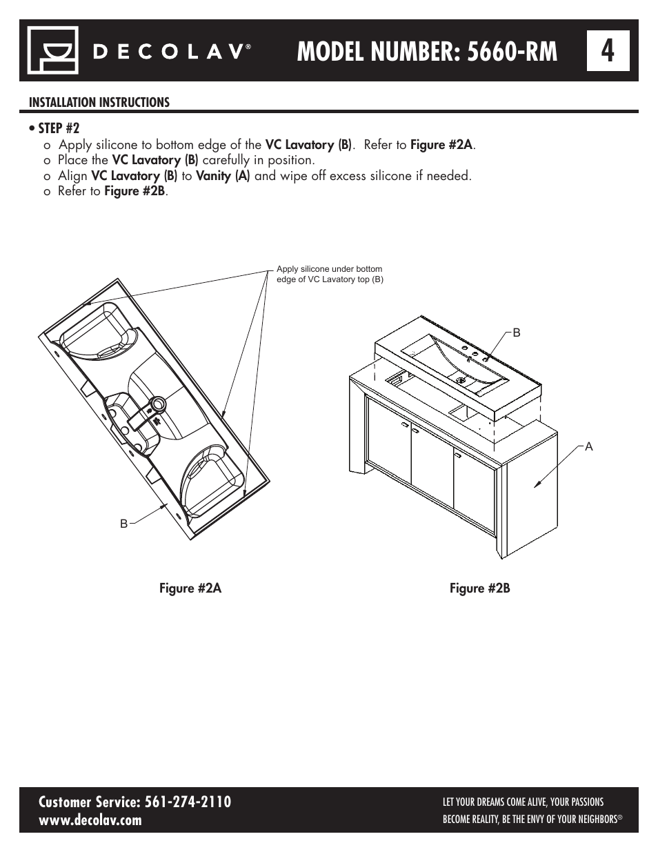 Model number: 5660-rm | Decolav 5660 User Manual | Page 4 / 21