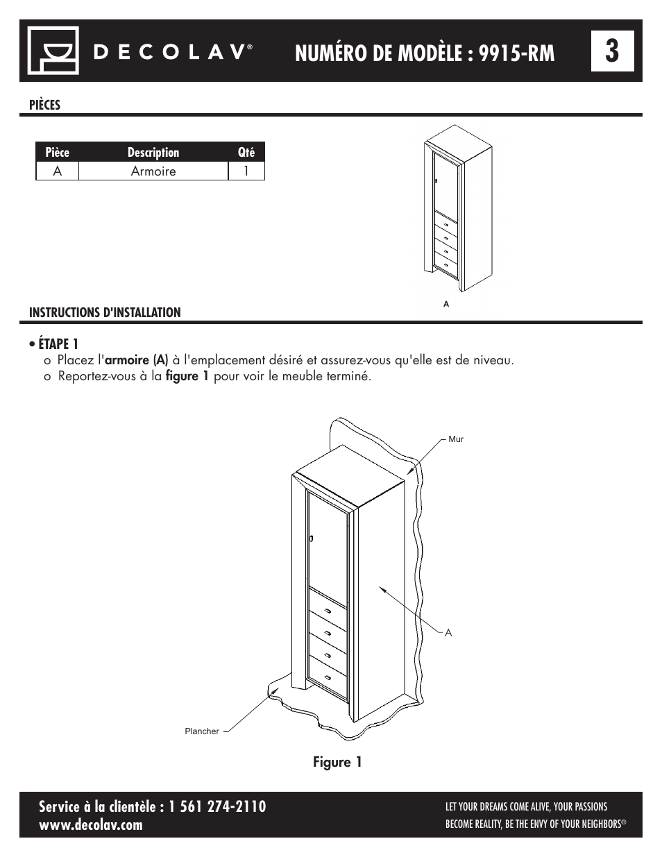 Numéro de modèle : 9915-rm | Decolav 9915 User Manual | Page 7 / 12