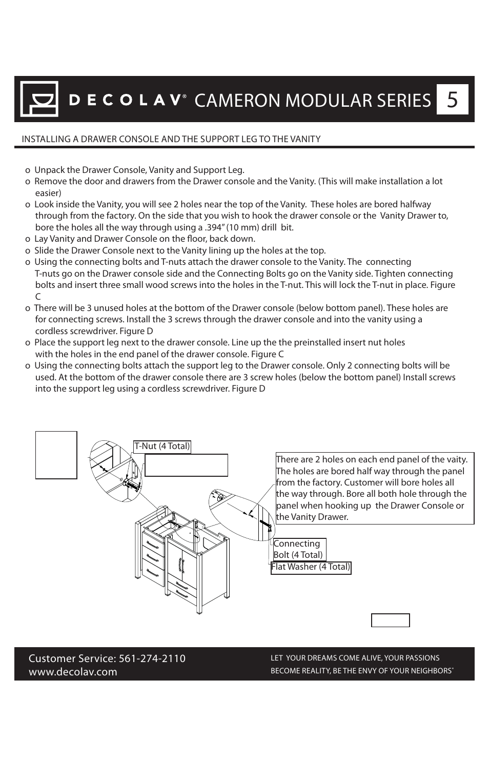 Cameron modular series | Decolav 5230 User Manual | Page 5 / 11