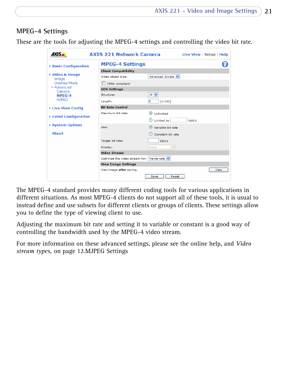 Axis Communications AXIS 221 User Manual | Page 21 / 64