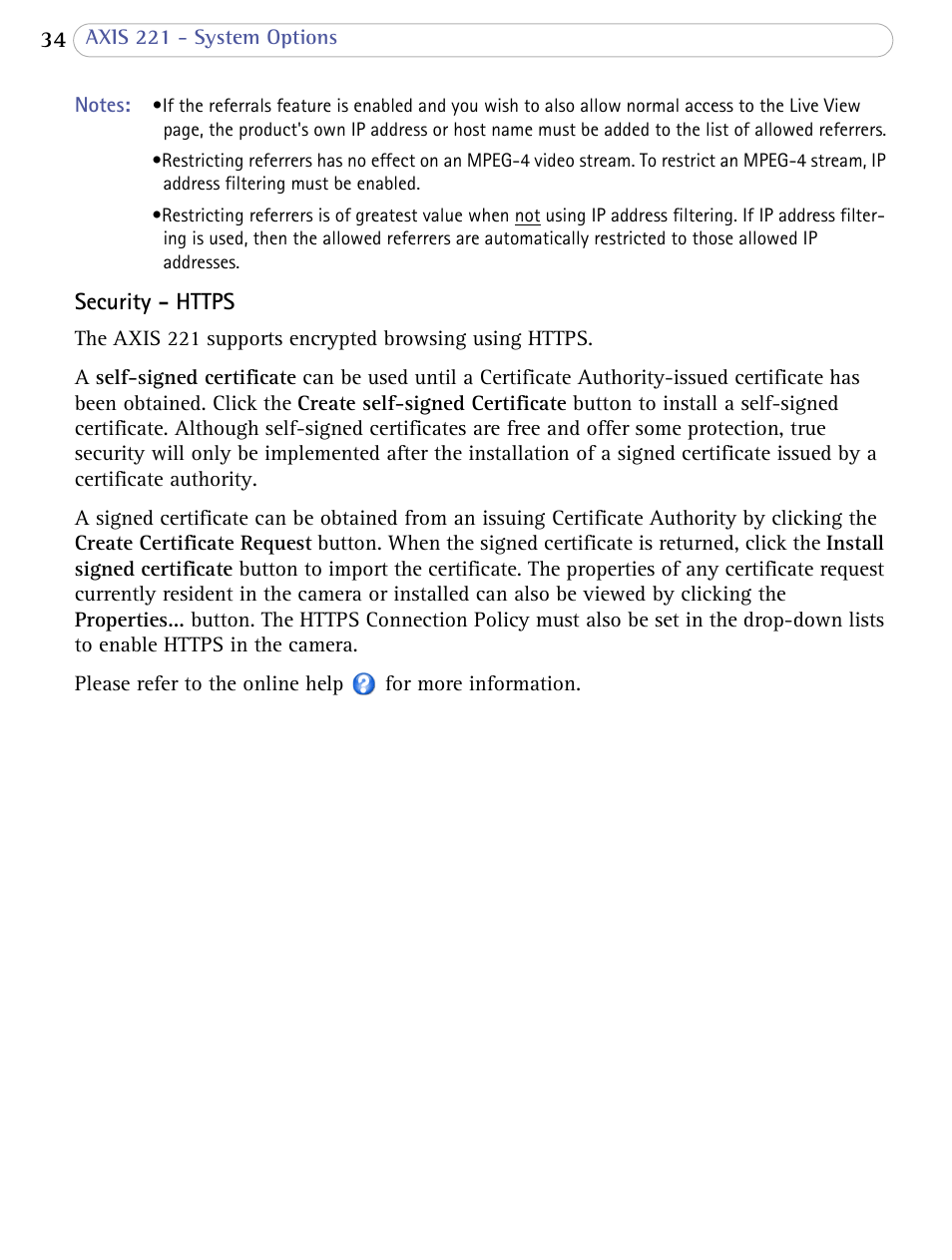 Axis Communications AXIS 221 User Manual | Page 34 / 64