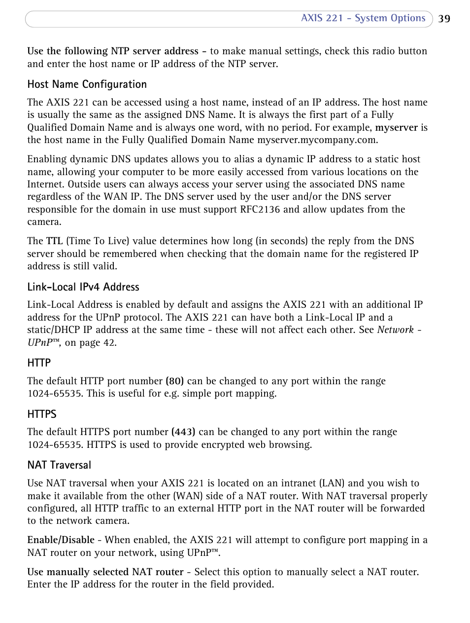 Axis Communications AXIS 221 User Manual | Page 39 / 64