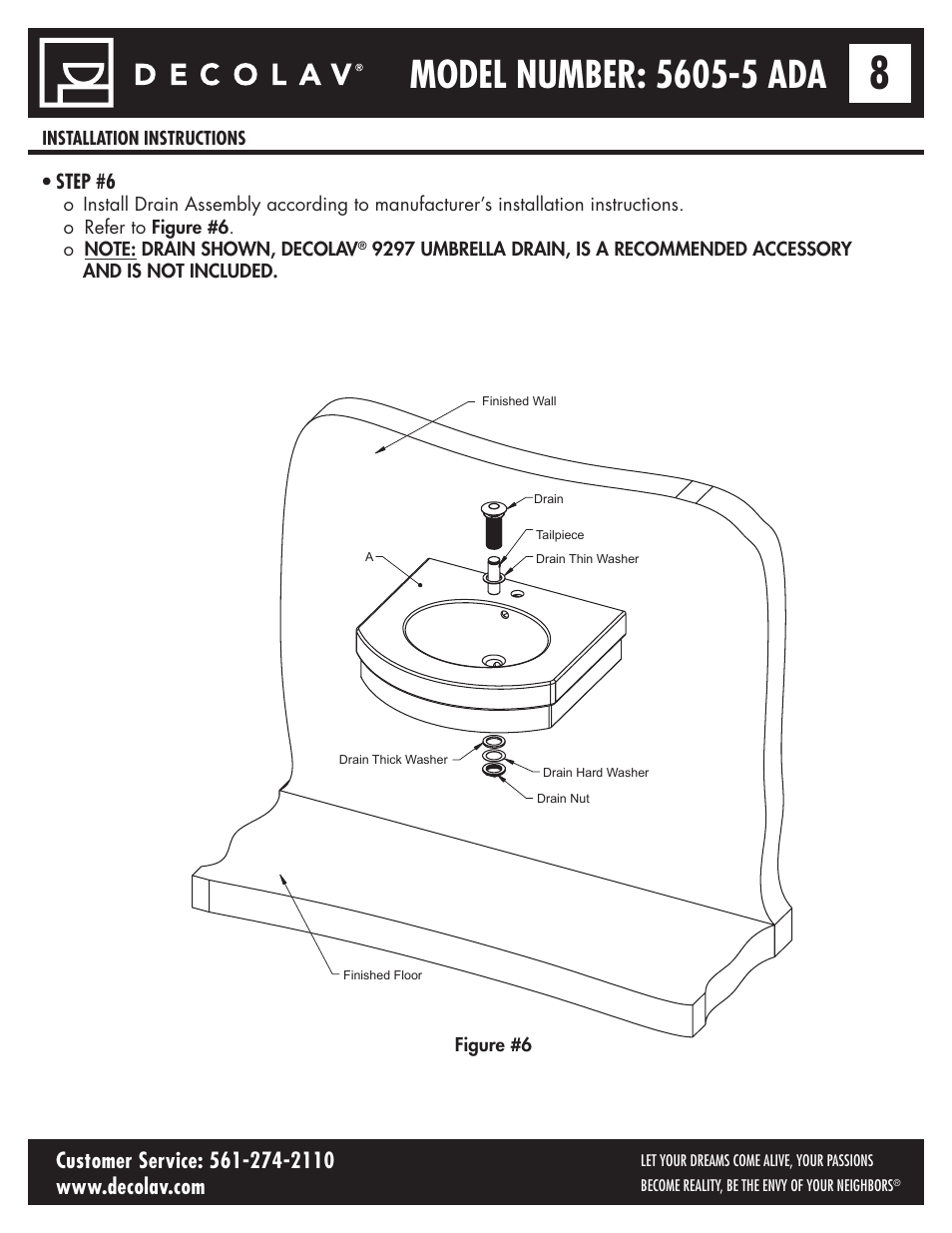 Decolav 5605-5 User Manual | Page 8 / 33