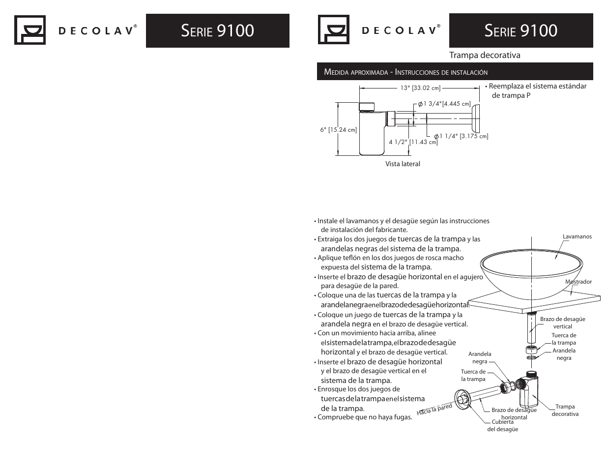 Erie | Decolav 9100 User Manual | Page 3 / 4