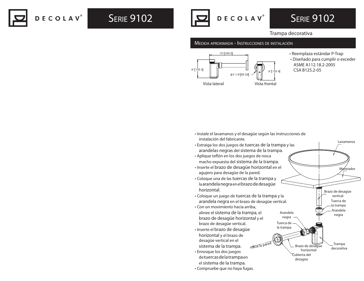 Erie | Decolav 9102 User Manual | Page 3 / 4