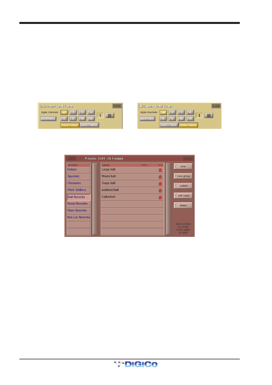 4 fx presets, 4 input channel specific functions, 1 trim and track | Fx presets, Send+return, Snapshot recalls total gain, Track, 4 fx presets -10, 4 input channel specific functions -10, 1 trim and track -10 | DiGiCo SD Series User Manual | Page 17 / 116