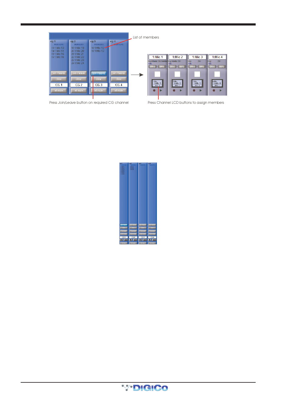 2 control group fader modes, Join/leave, Moving fader | 2 control group fader modes -40, Chapter 2 - the master screen | DiGiCo SD Series User Manual | Page 74 / 116