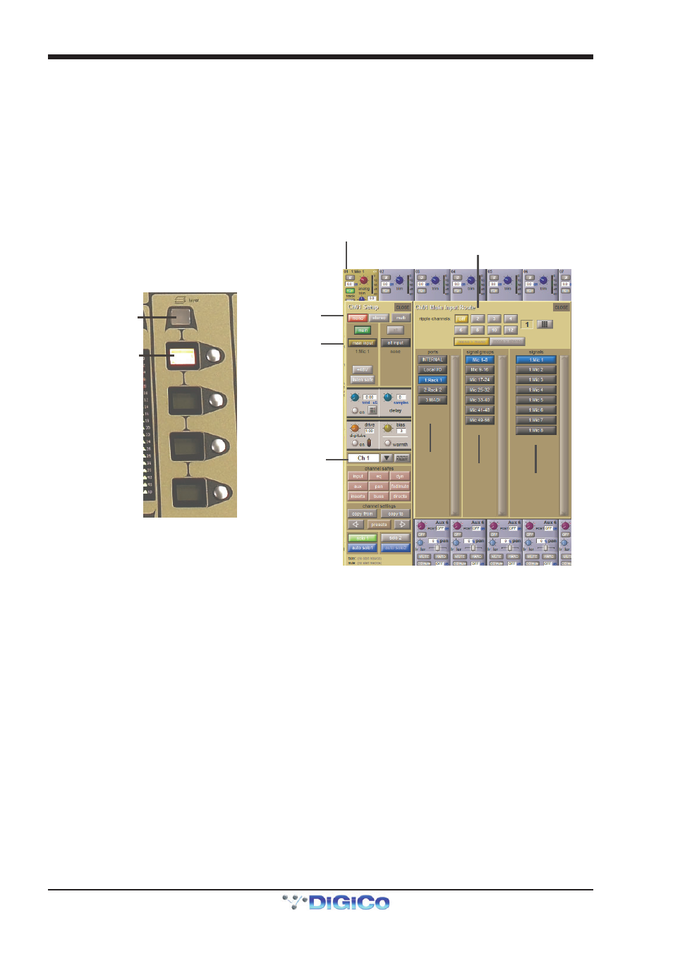 8 routing basics, 1 selecting inputs & outputs, 8 routing basics -16 | 1 selecting inputs & outputs -16, Sd8 - getting started | DiGiCo SD8 User Manual | Page 20 / 27