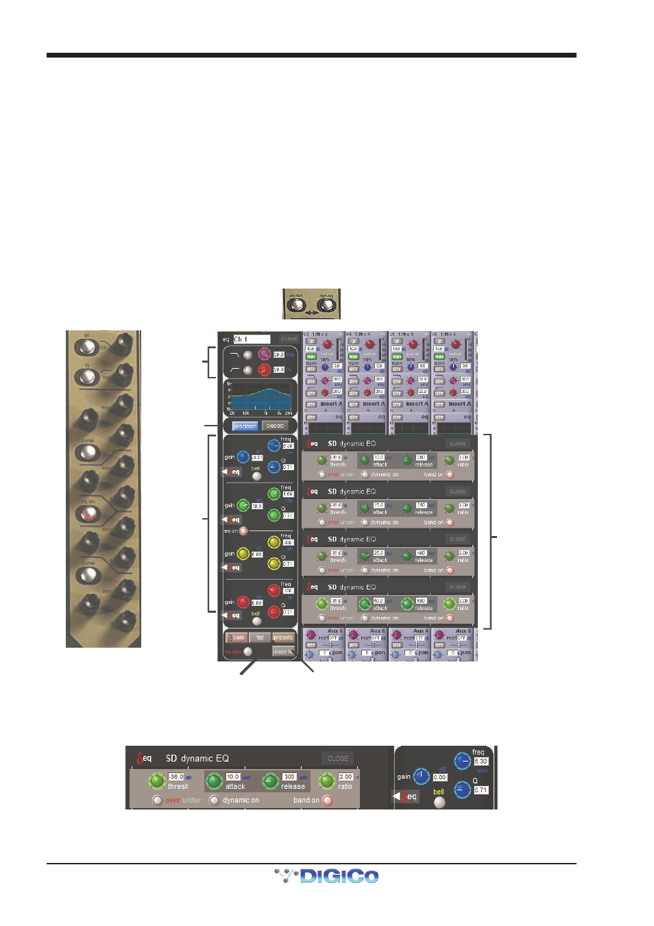 9 channel processing, 1 eq, 9 channel processing -18 | 1 eq -18, Sd8 - getting started | DiGiCo SD8 User Manual | Page 22 / 27