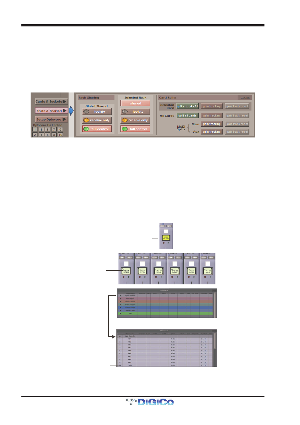 8 rack sharing, 9 assigning faders to the worksurface, 8 rack sharing -12 | 9 assigning faders to the worksurface -12, Sd5 - getting started | DiGiCo SD5 User Manual | Page 16 / 27