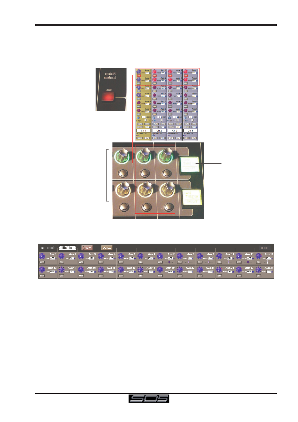 3 auxiliaries, 3 auxiliaries -19, Sd5 - getting started | DiGiCo SD5 User Manual | Page 23 / 27