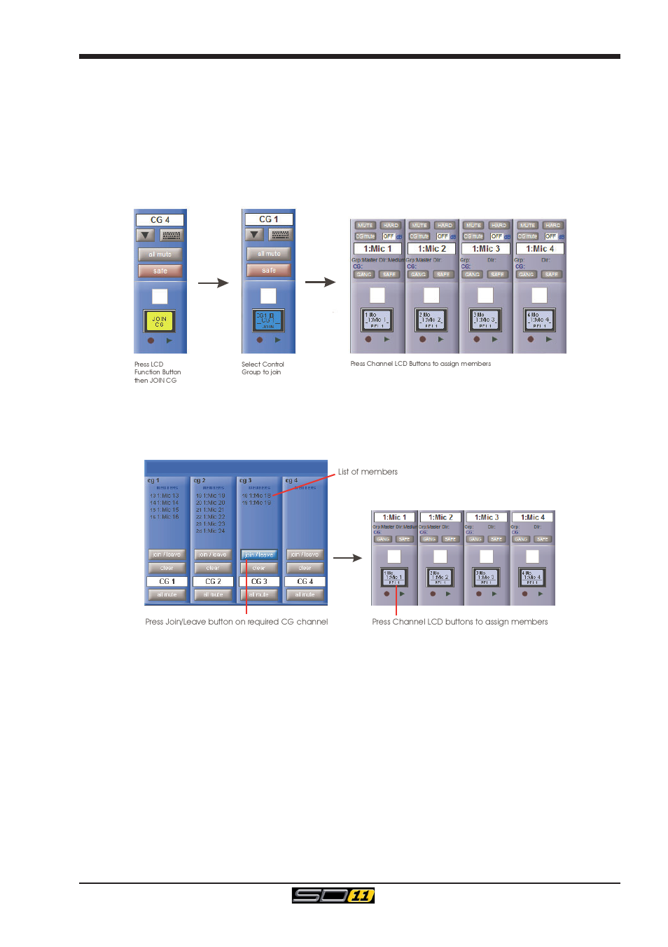 11 control groups, 11 control groups -19, Sd11 - getting started | DiGiCo SD11 User Manual | Page 24 / 25