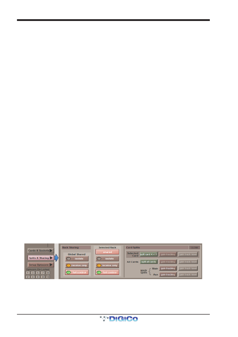 6 rack sharing, 6 rack sharing -10, Sd10 - getting started | DiGiCo SD10 User Manual | Page 13 / 25