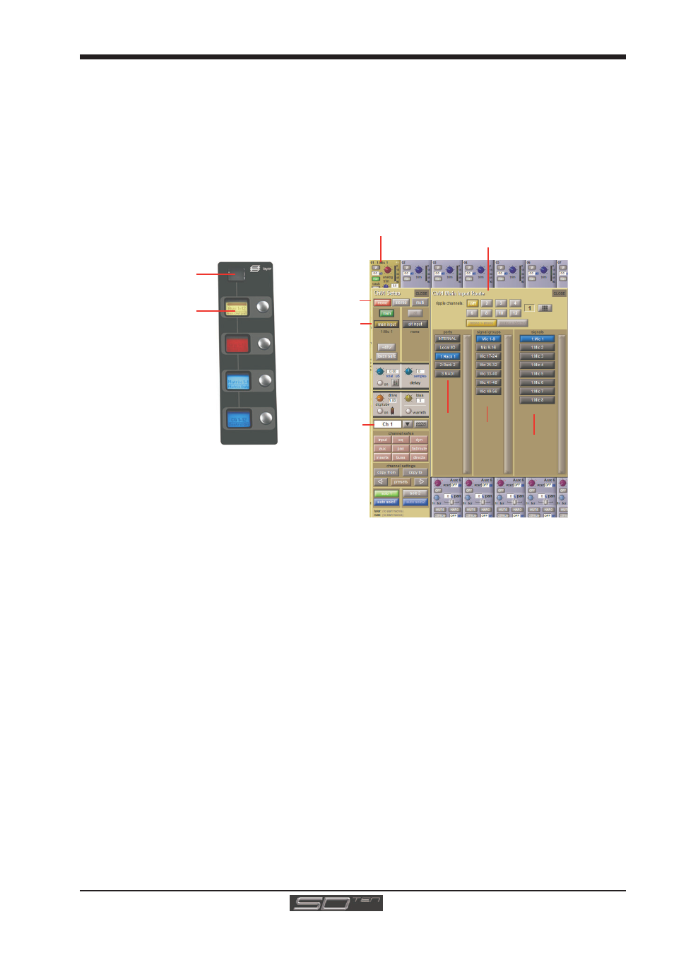 8 routing basics, 1 selecting inputs & outputs, 8 routing basics -15 | 1 selecting inputs & outputs -15, Sd10 - getting started | DiGiCo SD10 User Manual | Page 18 / 25