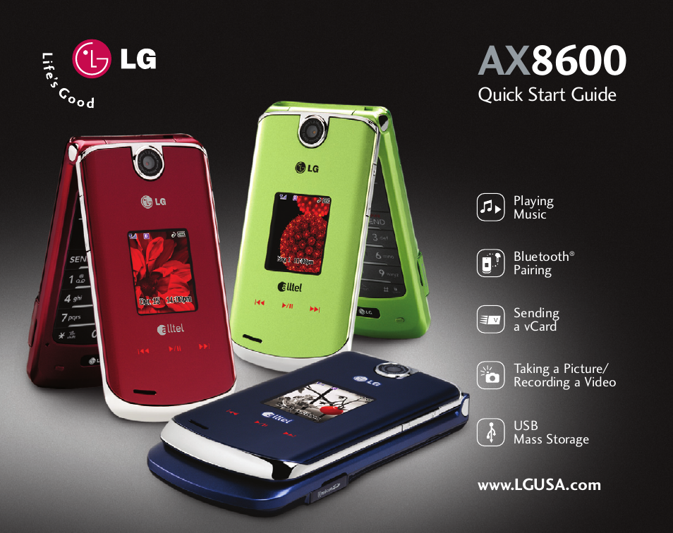 LG AX 8600 User Manual | 8 pages
