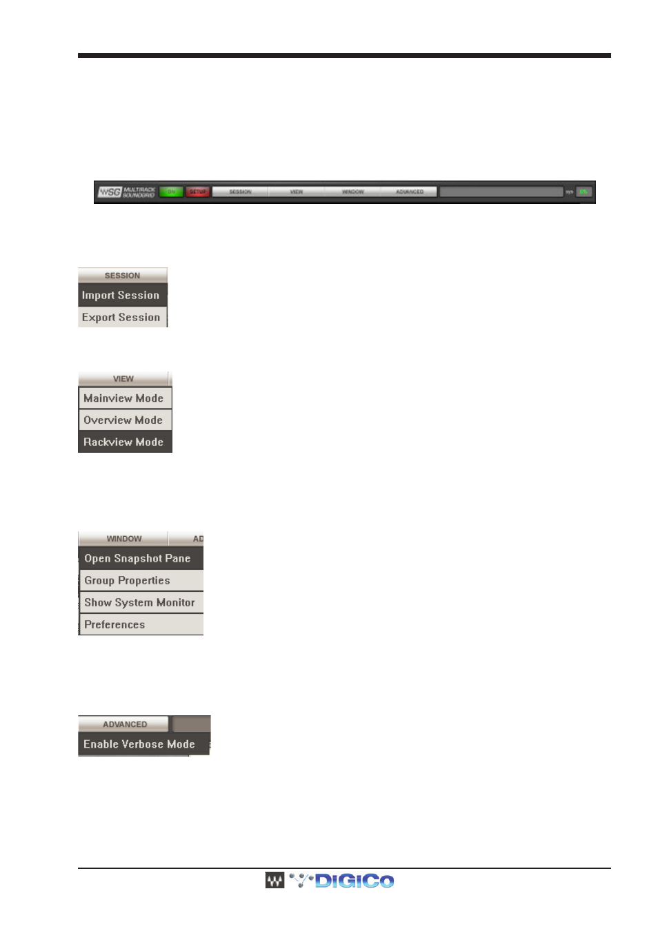 1 status bar, 1 status bar -23, Digico waves operation | DiGiCo Waves MultiRack SoundGrid User Manual | Page 23 / 36