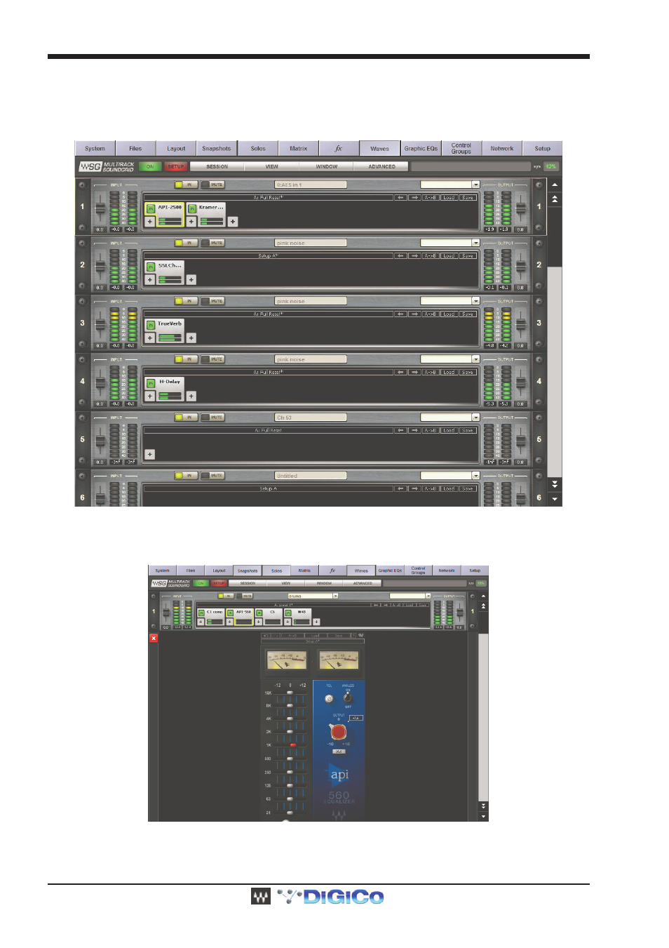 2 a quick look at the windows, 2 a quick look at the windows -24, Digico waves operation | DiGiCo Waves MultiRack SoundGrid User Manual | Page 24 / 36